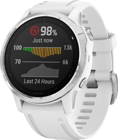 Garmin Fenix 6s GPS träningsklocka 42 mm (silver/vit)