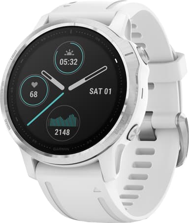 Garmin Fenix 6s GPS träningsklocka 42 mm (silver/vit)