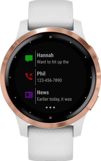 Garmin Vivoactive 4s GPS smartwatch (vit/rose gold) - Elgiganten