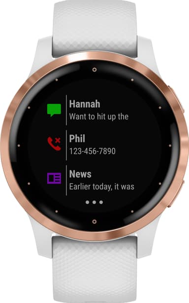 Garmin Vivoactive 4s GPS smartwatch (vit/rose gold)