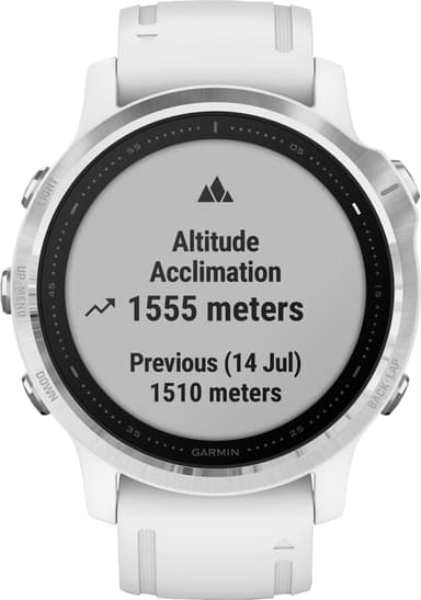 Garmin Fenix 6s GPS träningsklocka 42 mm (silver/vit)
