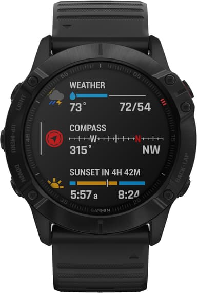 Garmin Fenix 6x Pro GPS träningsklocka 51 mm (svart)