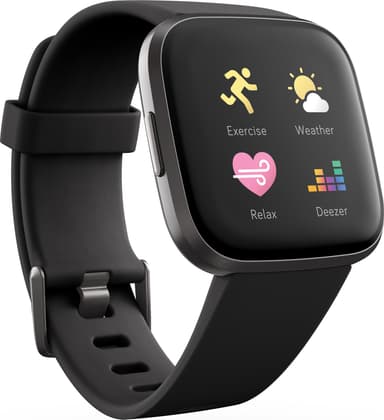 Fitbit Versa 2 smartwatch (svart/kol)