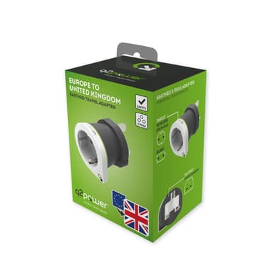Q2Power Europa till UK universaladapter