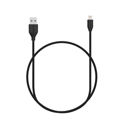 RAVPower Kevlar 0,9m USB-A to MFi Lightning Nylon Yarn Braided Kabel, Svart