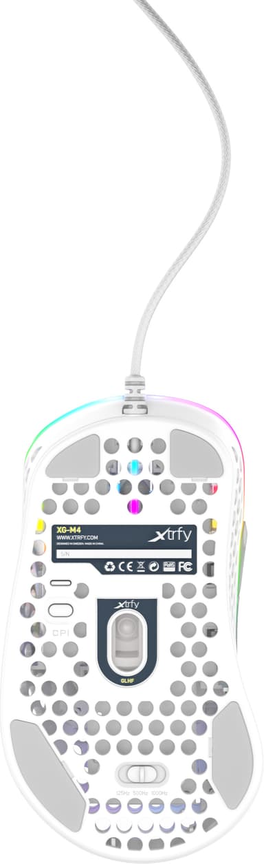 Xtrfy M4 RGB mus för gaming (vit)