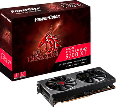 Powercolor Radeon RX 5700 XT Red Dragon grafikkort (8 GB)