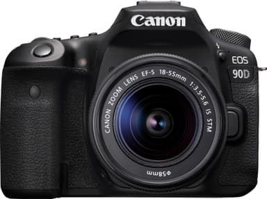 Canon EOS 90D DSLR-kamera + EF-S  18-55 mm f/3.5-5.6 IS STM objektiv