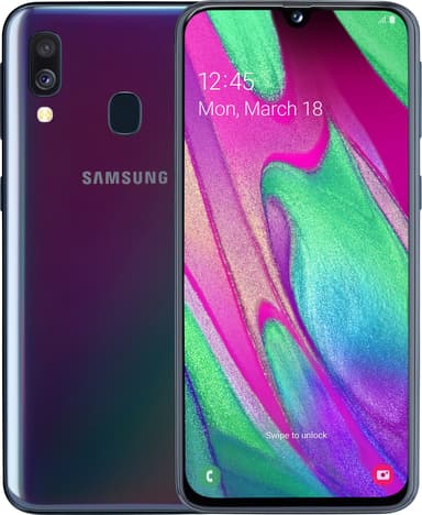 Samsung Galaxy A40 Enterprise smartphone (svart)