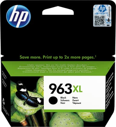 HP 963 XL svart högkapacitets bläckpatron