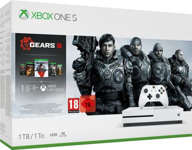 Xbox One S 1 TB + Gears 5 bundle (vit)