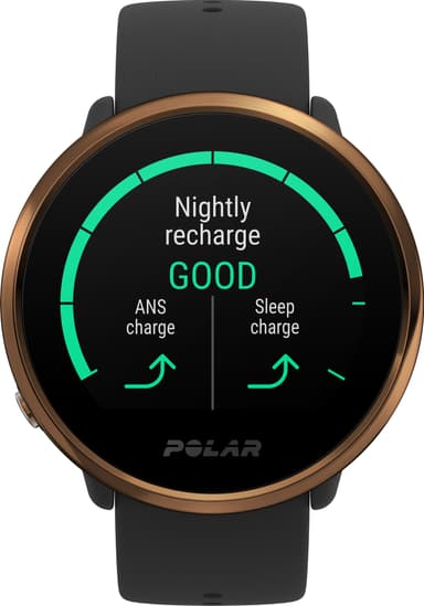 Polar Ignite träningsklocka M/L (svart/koppar)