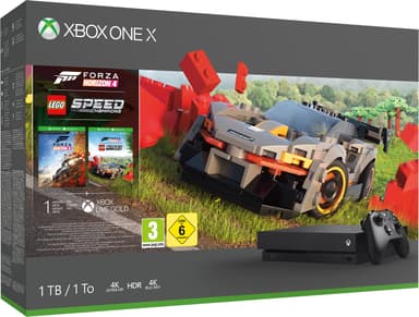Xbox One X 1 TB: Forza Horizon 4, Forza Horizon Lego bundle (svart)