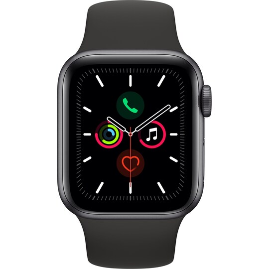 Apple Watch Series 5 40mm (rymdgrå alu/svart sportarmband)