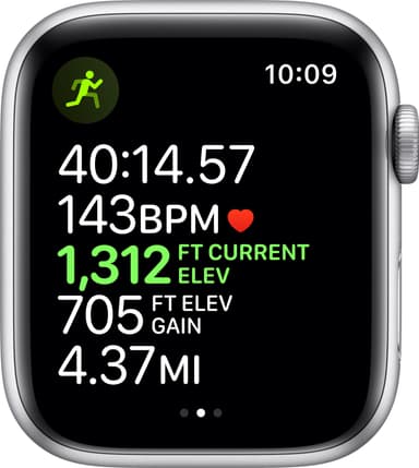 Apple Watch Series 5 Nike+44mm (silver alu/svart Nike sportarmband)