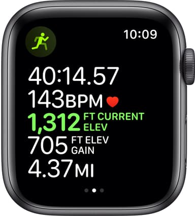 Apple Watch Series 5 44mm (rymdgrå alu/svart sportband)