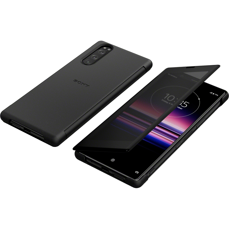 Sony Xperia 5 Style Cover View fodral SCVJ10 (svart) - Skal och Fodral