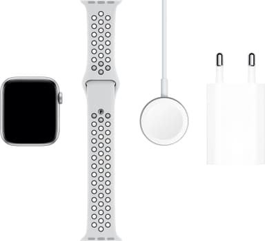 Apple Watch Series 5 Nike+44mm (silver alu/svart Nike sportarmband)