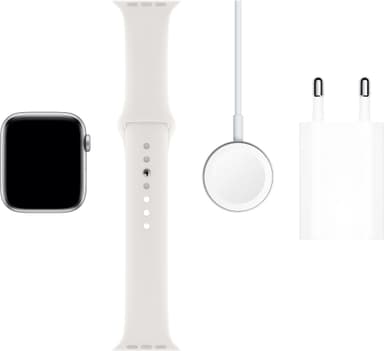 Apple Watch Series 5 44mm (silver alu/vit sportband)