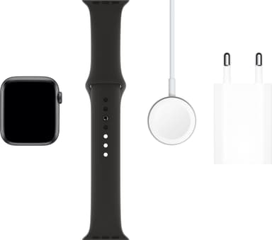 Apple Watch Series 5 44mm (rymdgrå alu/svart sportband)