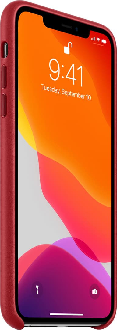 iPhone 11 Pro Max läderfodral (röd)