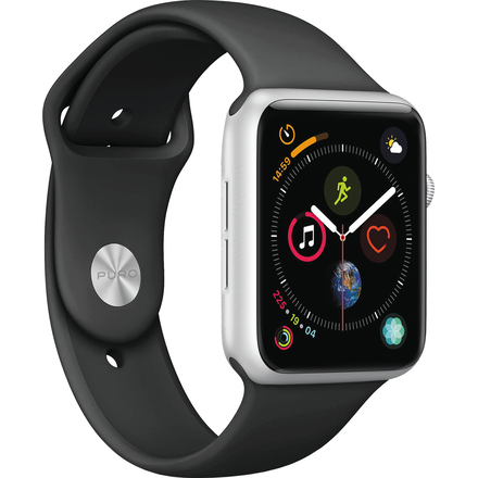 Puro Icon silikon sportarmband för Apple Watch 42-45 mm (svart)