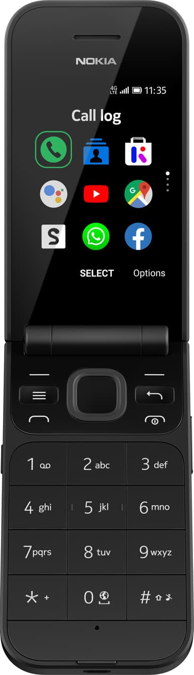 Nokia 2720 Flip mobiltelefon (svart)
