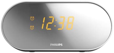 Philips AJ2000 Klockradio med alarm (vit/silver)