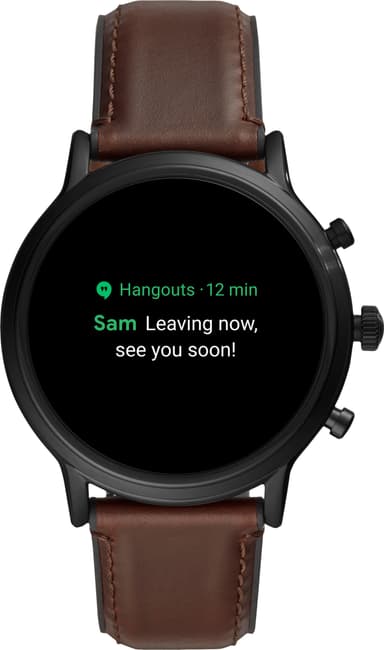 Fossil Carlyle HR Gen. 5 smartwatch 44 mm läder (brun/svart)
