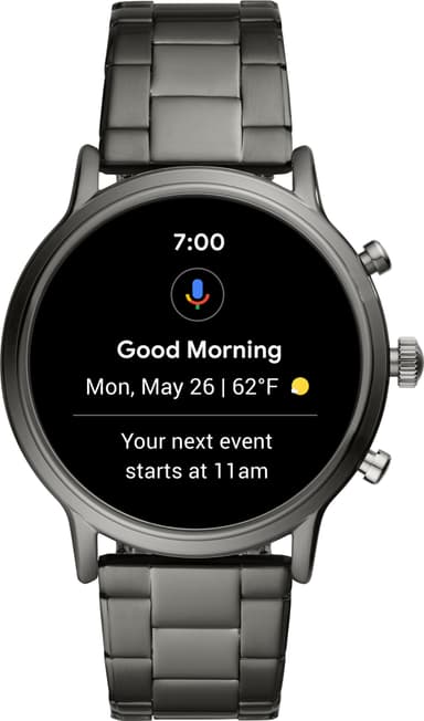 Fossil Carlyle HR Gen. 5 smartwatch 44 mm rostfritt stål (rökfärgad)