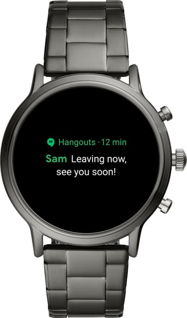 Fossil Carlyle HR Gen. 5 smartwatch 44 mm rostfritt stål (rökfärgad)