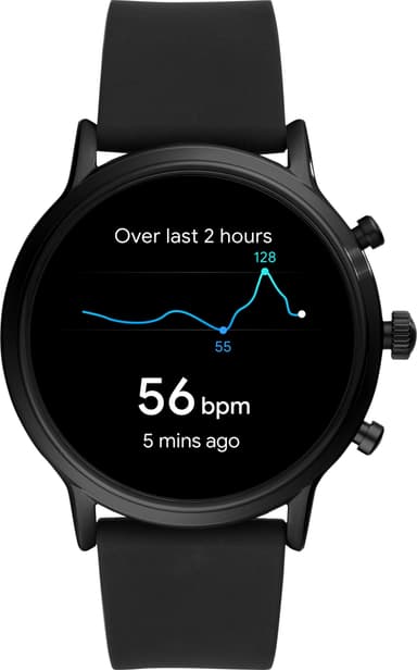 Fossil Carlyle HR Gen. 5 smartwatch 44 mm silikon (svart)