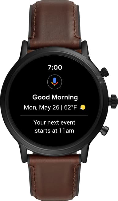 Fossil Carlyle HR Gen. 5 smartwatch 44 mm läder (brun/svart)