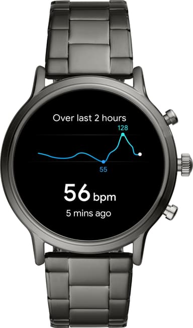 Fossil Carlyle HR Gen. 5 smartwatch 44 mm rostfritt stål (rökfärgad)