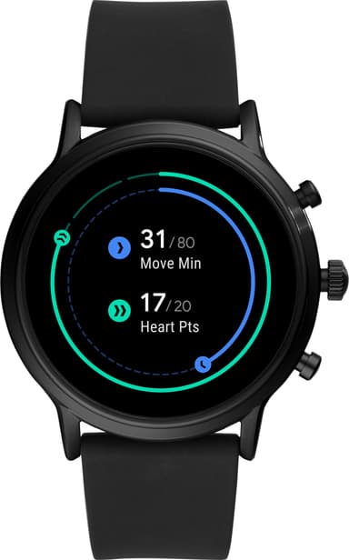 Fossil Carlyle HR Gen. 5 smartwatch 44 mm silikon (svart)
