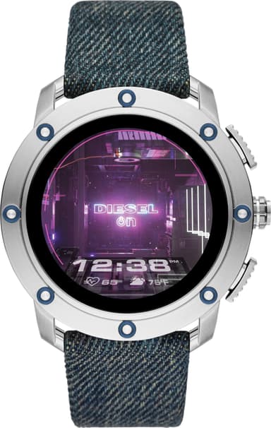 Diesel Axial smartwatch 48 mm (rostfri/blå)