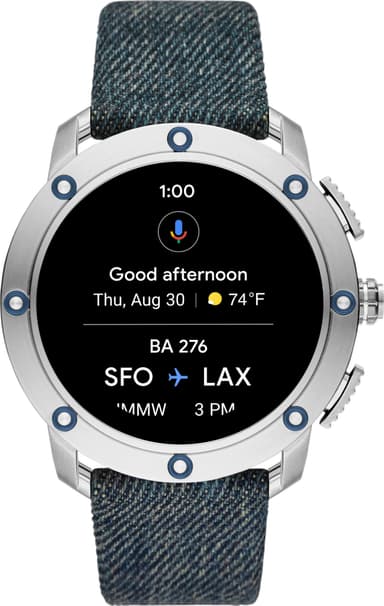 Diesel Axial smartwatch 48 mm (rostfri/blå)