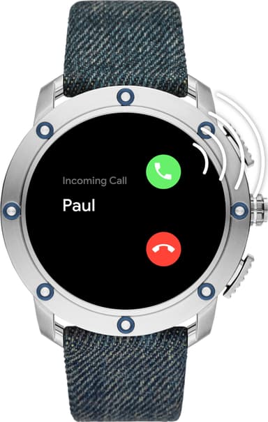 Diesel Axial smartwatch 48 mm (rostfri/blå)