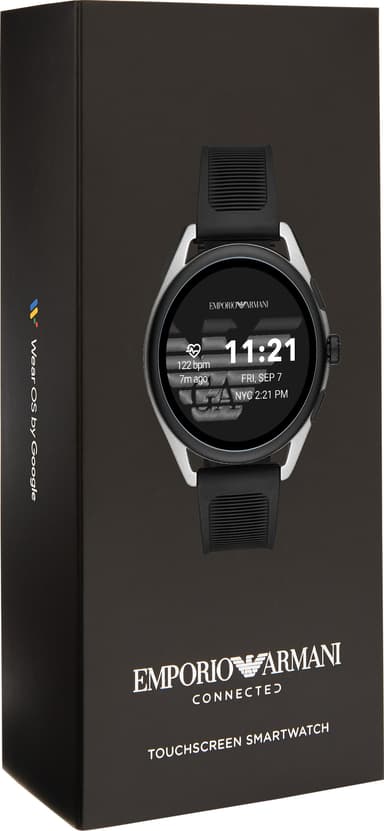 Emporio Armani Connected Matteo Gen. 5 smartwatch 44 mm (silver/svart)