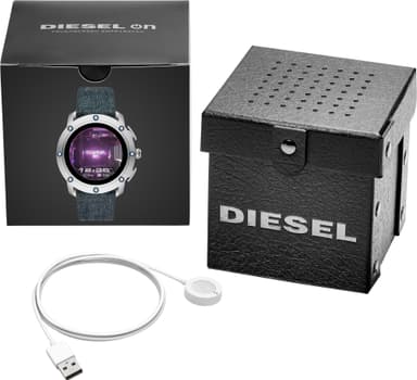 Diesel Axial smartwatch 48 mm (rostfri/blå)