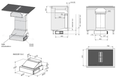 WITT Induktionshäll med fläkt FUSION1SQW (78cm)