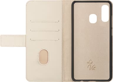 La Vie Samsung Galaxy A40 plånboksfodral (krämbeige)
