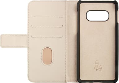 La Vie Samsung Galaxy S10e plånboksfodral (krämbeige)