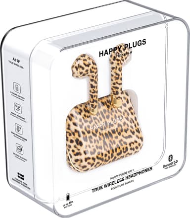 Happy Plugs Air 1 trådlösa in ear- hörlurar (leopard)