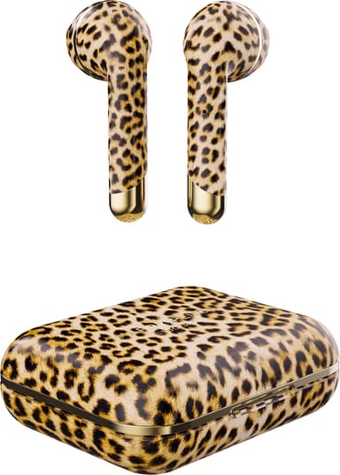 Happy Plugs Air 1 trådlösa in ear- hörlurar (leopard)