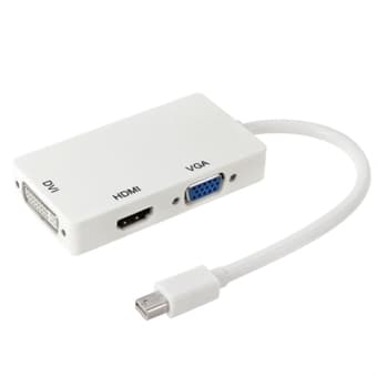 Mini DisplayPort till HDMI + VGA + DVI Adapter