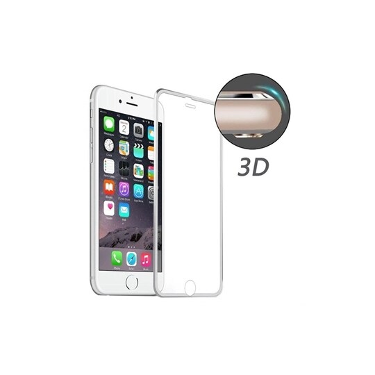 Härdat Glasskydd iPhone 6 Plus / 6S Plus - Böjt Silver