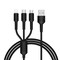 Smart 3-1 USB kabel Typ-C/Micro svart