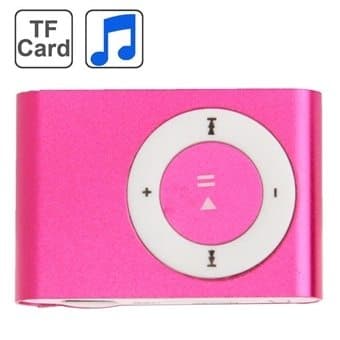 Mp3 Spelare med metall-clip - Rosa
