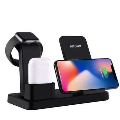 QI snabbladdare 3 i 1 iPhone, Apple Watch, AirPods QI snabbladdare 3 i 1 iPhone, Apple Watch, AirPods